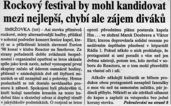Deník Jablonecka 17.8. 1998 - 1. èást