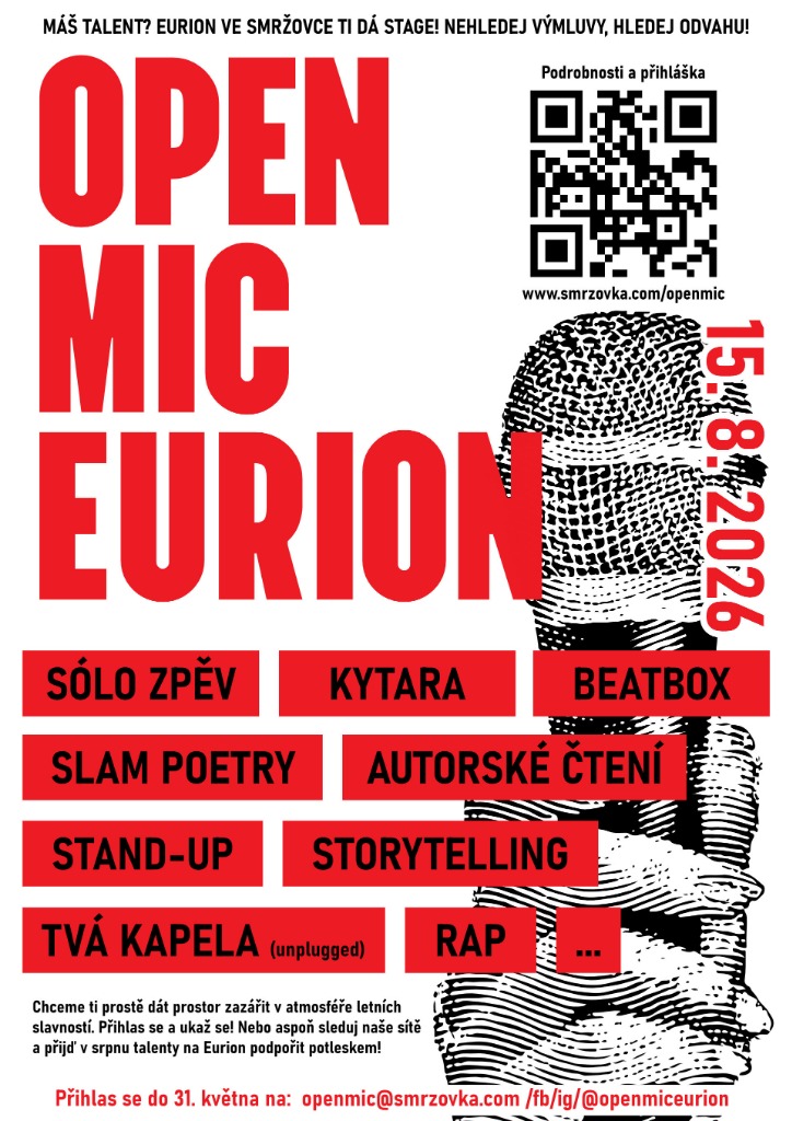 Plakát 1. ročníku Open Mic 2026